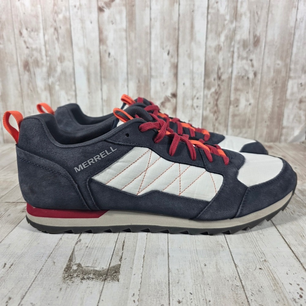 Merrell Alpine Sneaker Mens 14 Navy White Red Retro Hiking Shoes J003001